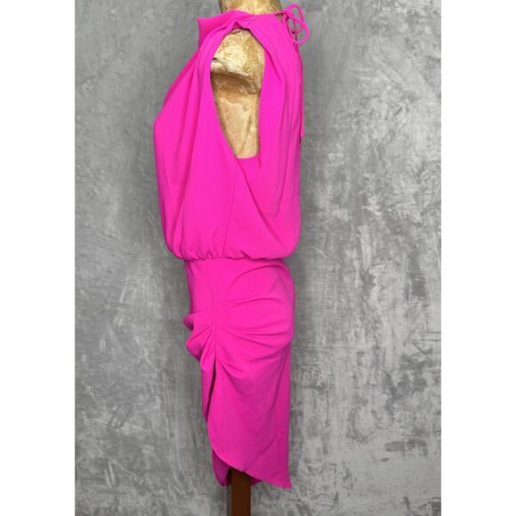 Amanda Uprichard Dress Womens Small Drape Asymmetrical Ruched Cocktail Party - Picture 5 of 7